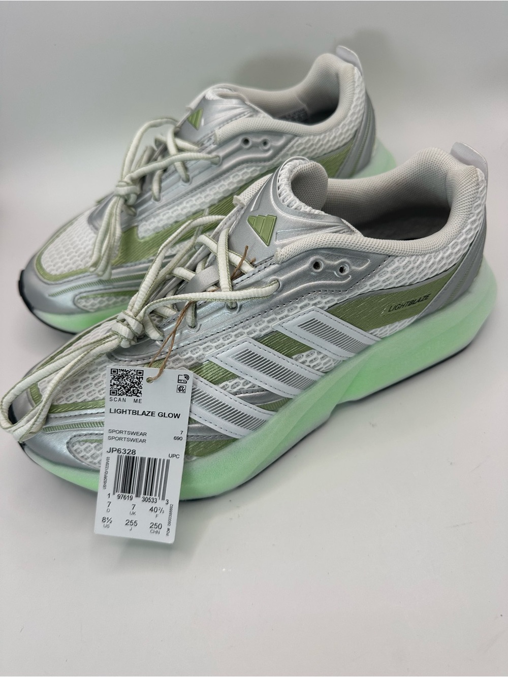 adidas Lightblaze Glow Women’s Sneakers Cloud White/Silver/Magic Lime JP6328